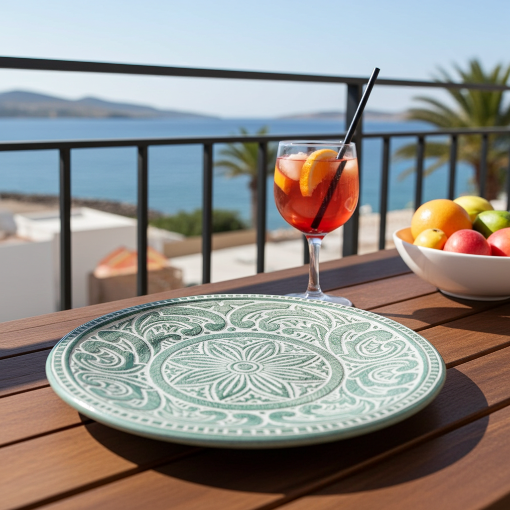 Decorative wooden plate (40cm)