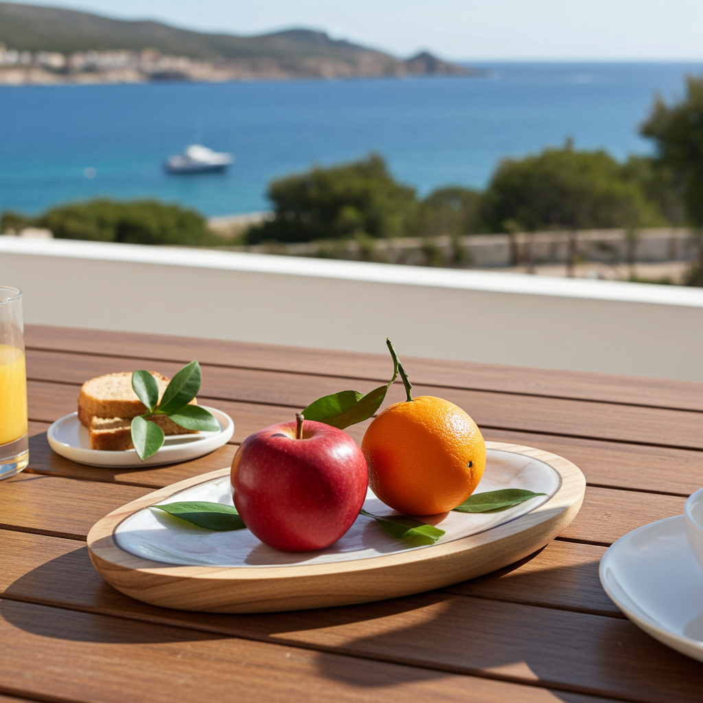 Mother-of-pearl serving platter for snacks