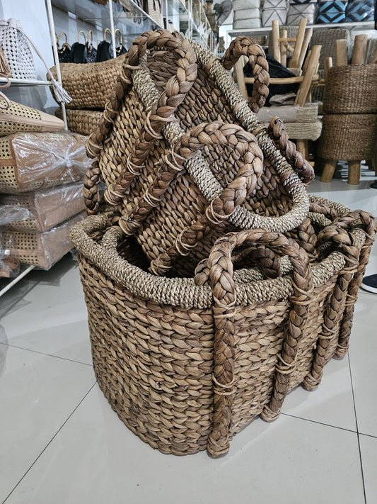 Waterhyacint baskets, 3 sizes