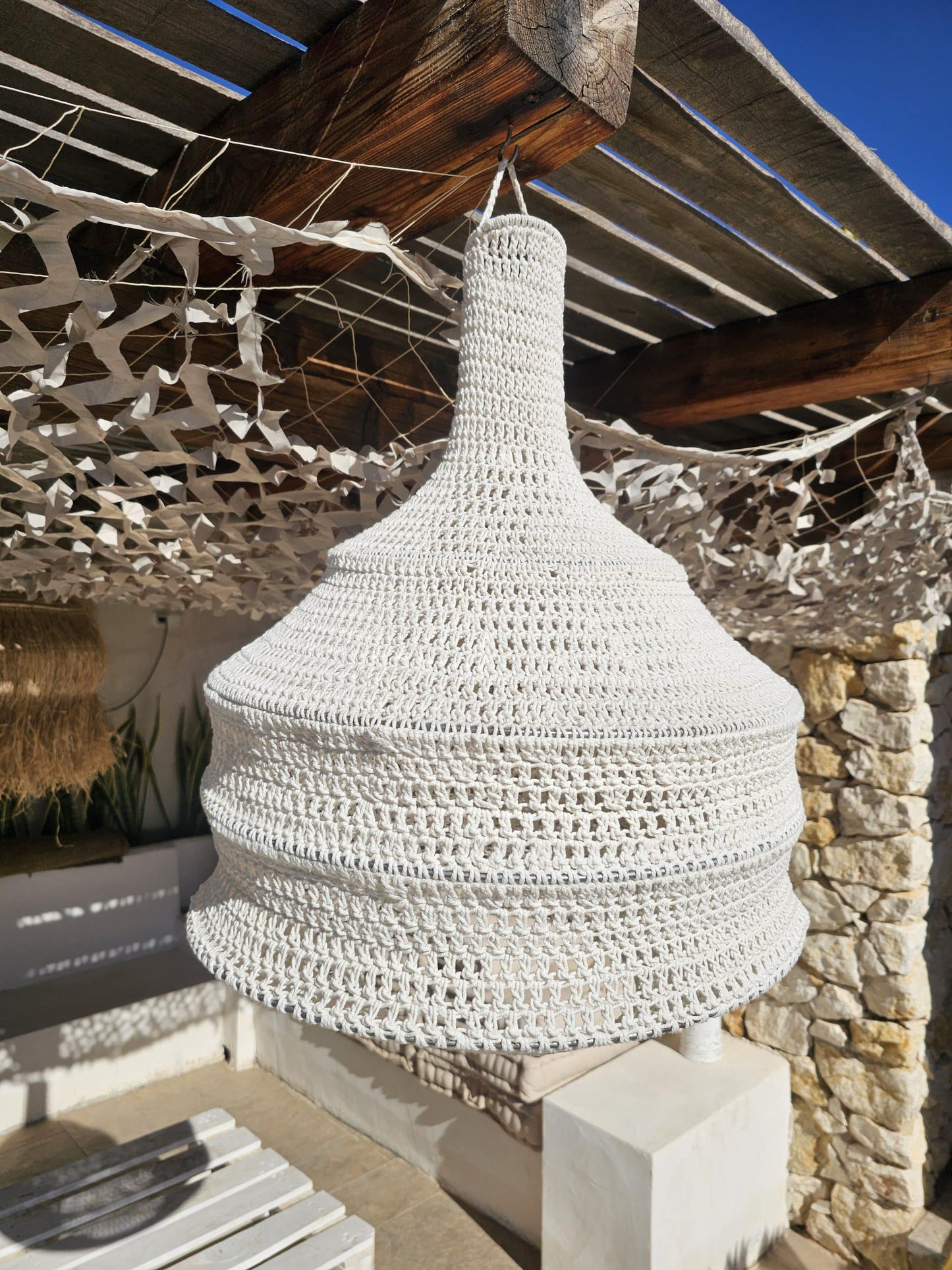 Cotton Lantern Hanging Lamp