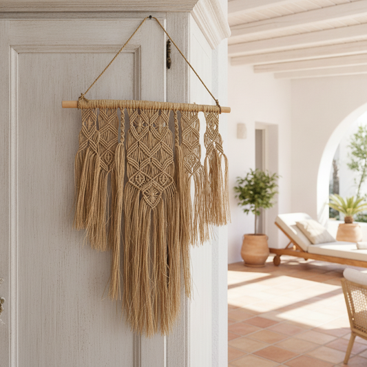 Boho Macramé Wall Hanging Fringe Model Kojadoi