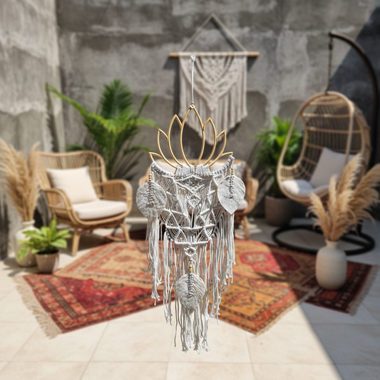 Lotus Macramé Dream Catcher Wall Hanging Model Maya