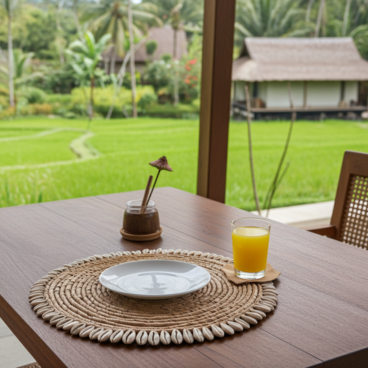 Mantel individual de hoja de plátano