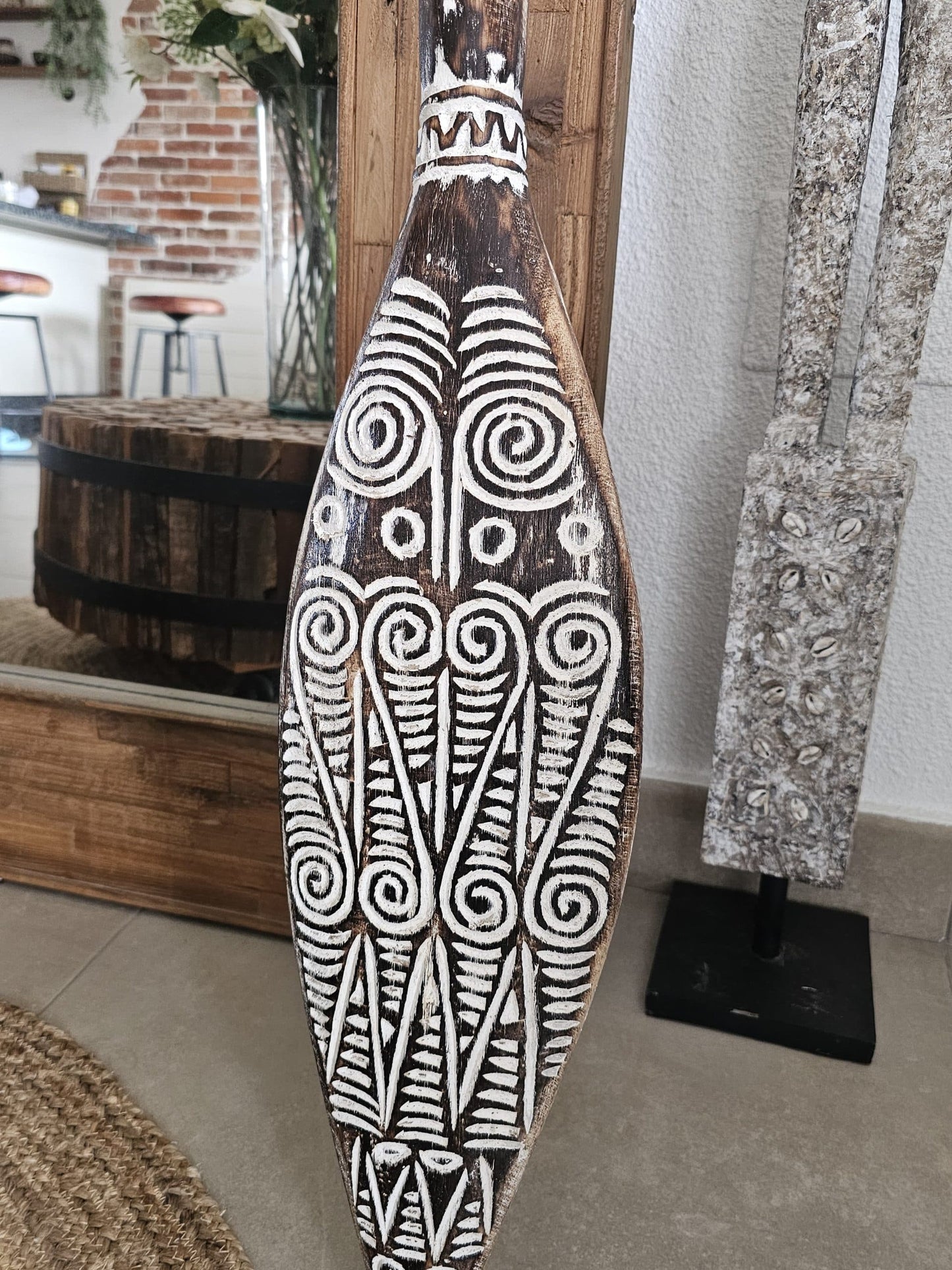 Decorative wooden oars