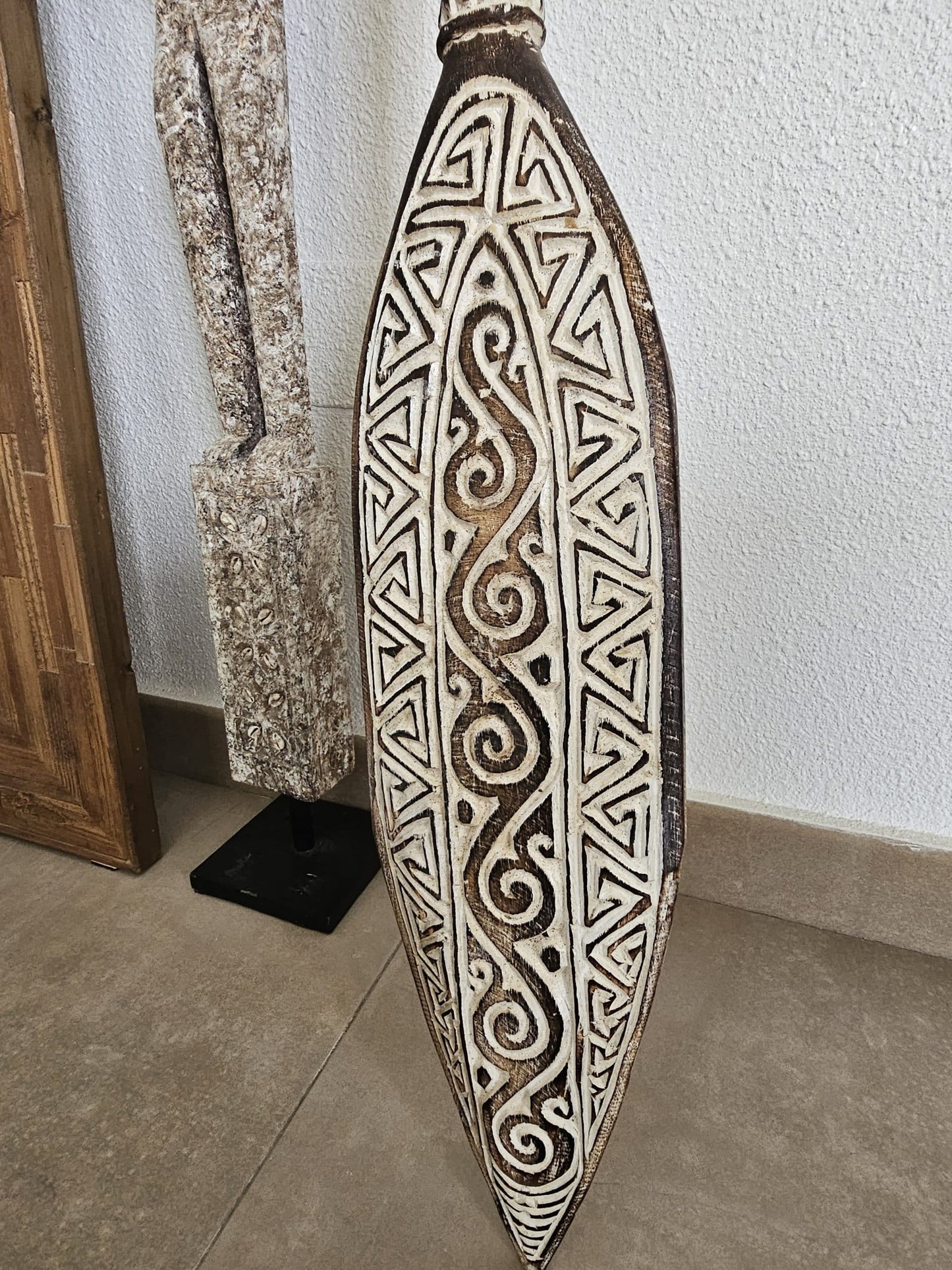 Decorative wooden oars