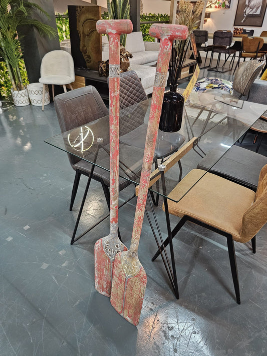 Decorative wooden oars