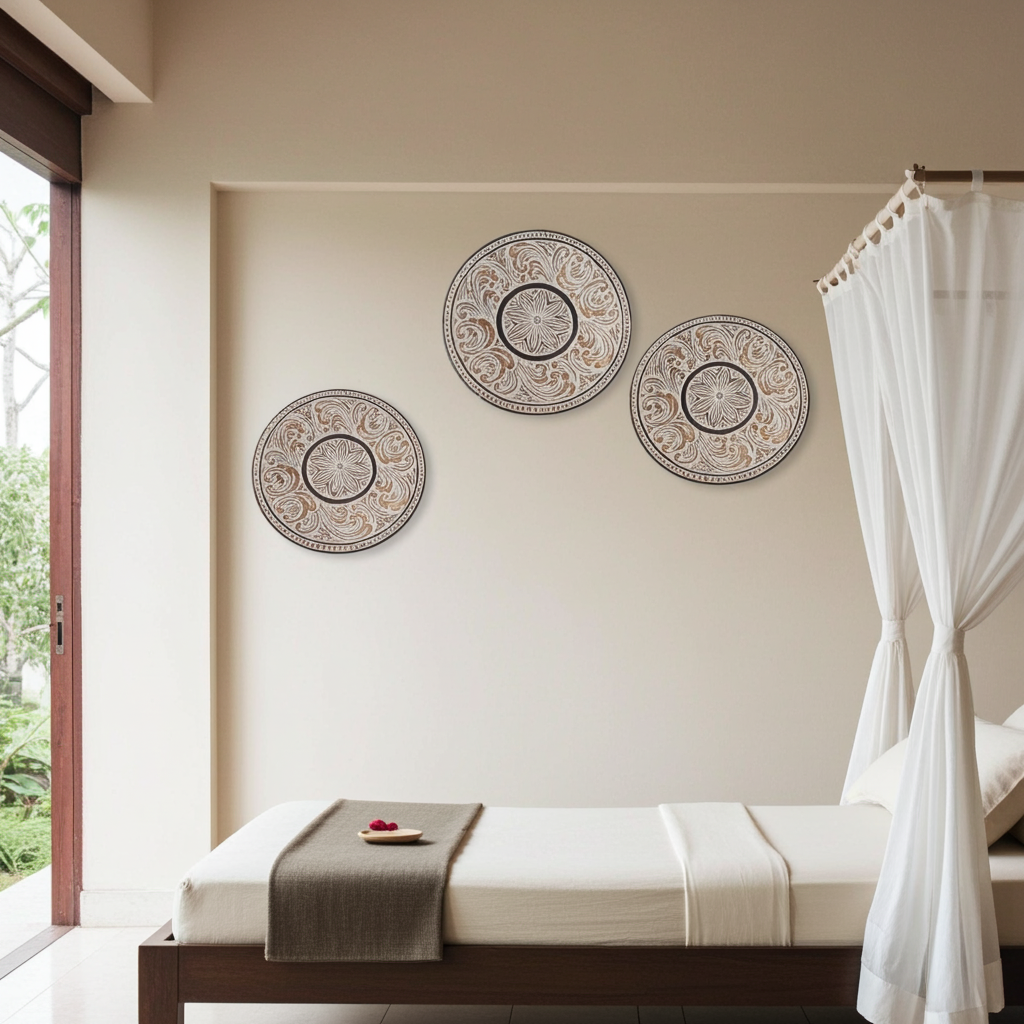 Handcarved Timor plate. Model Giri