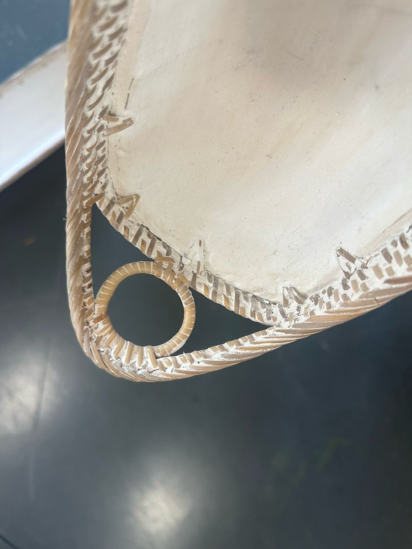 Wooden boatshaped bowls, set of 3 , Model Banda