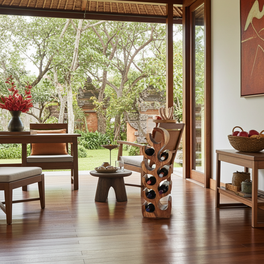 Suar wooden winerack small