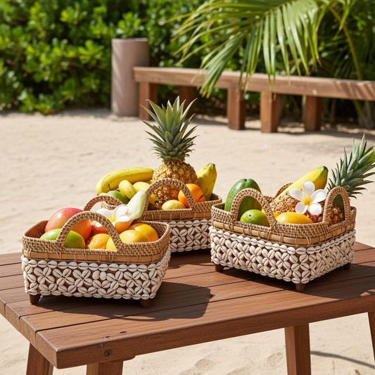 3 set shell baskets Model Taman