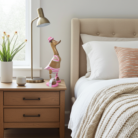 Ducks in bathing suites. Model Pink