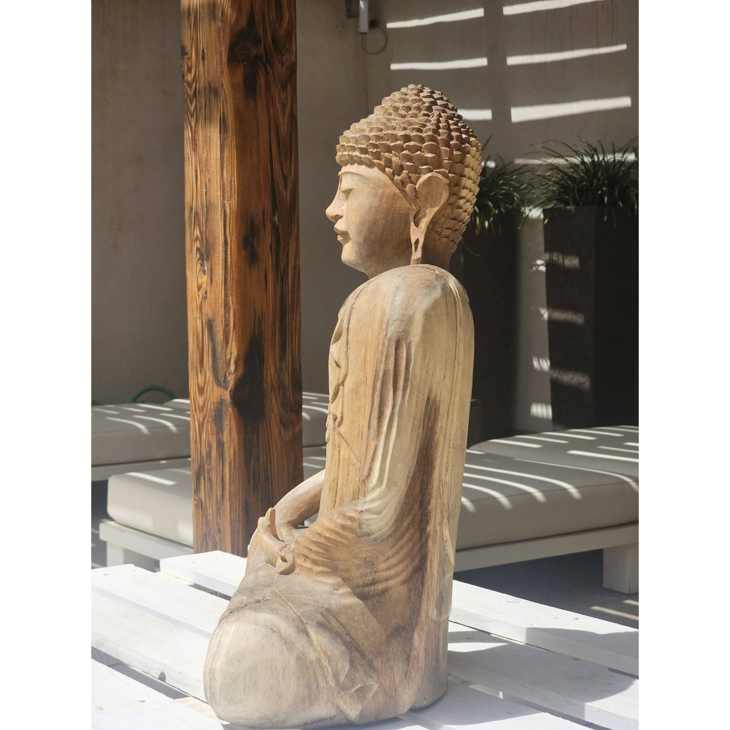 Wooden Buddha Statue Model Durga