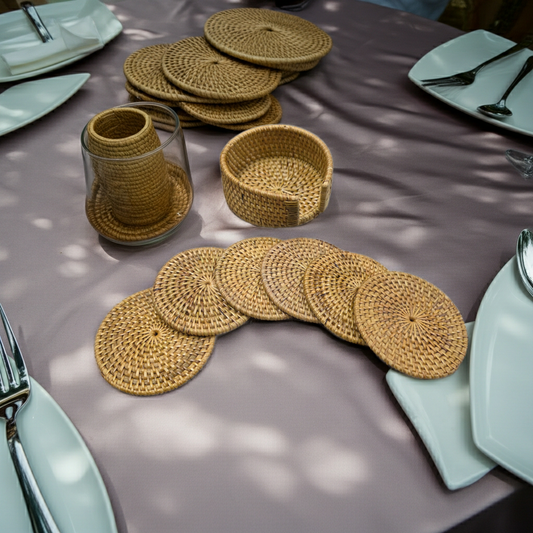 Set of 6 coastersin two colors. Model Tosi