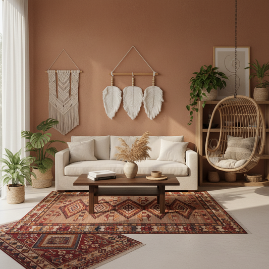 Triple Macrame Leaf Wall Hanging Model Ndao