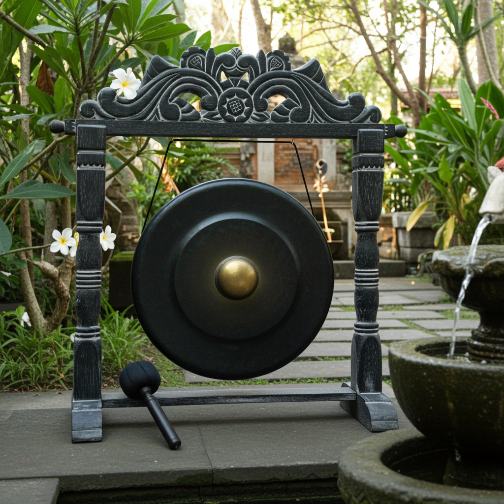 Modelo Gong Logam Preto