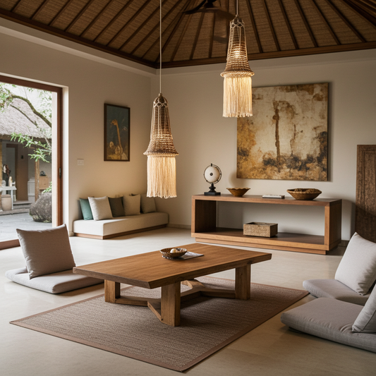 Hanging lamp with cotton Model Bayangan