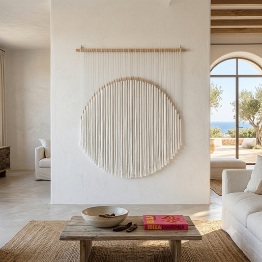 Circular Macramé Fringe Wall Hanging Model Salawati