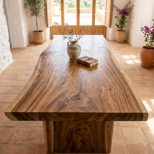 Tablero de mesa de madera suar modelo Pelangi