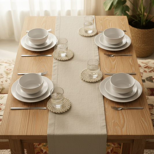 Round Woven Rattan Coaster Set Model Kabaruan