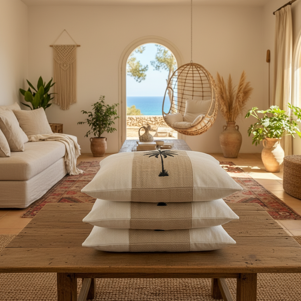 Embroidered Palm Cushion Cover Model Tatawa