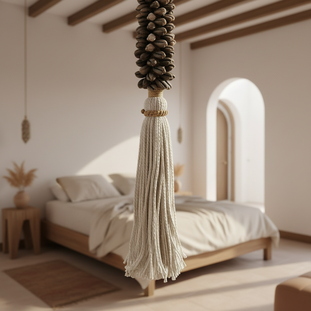 Adorno colgante de borla de racimo de semillas para el cabello