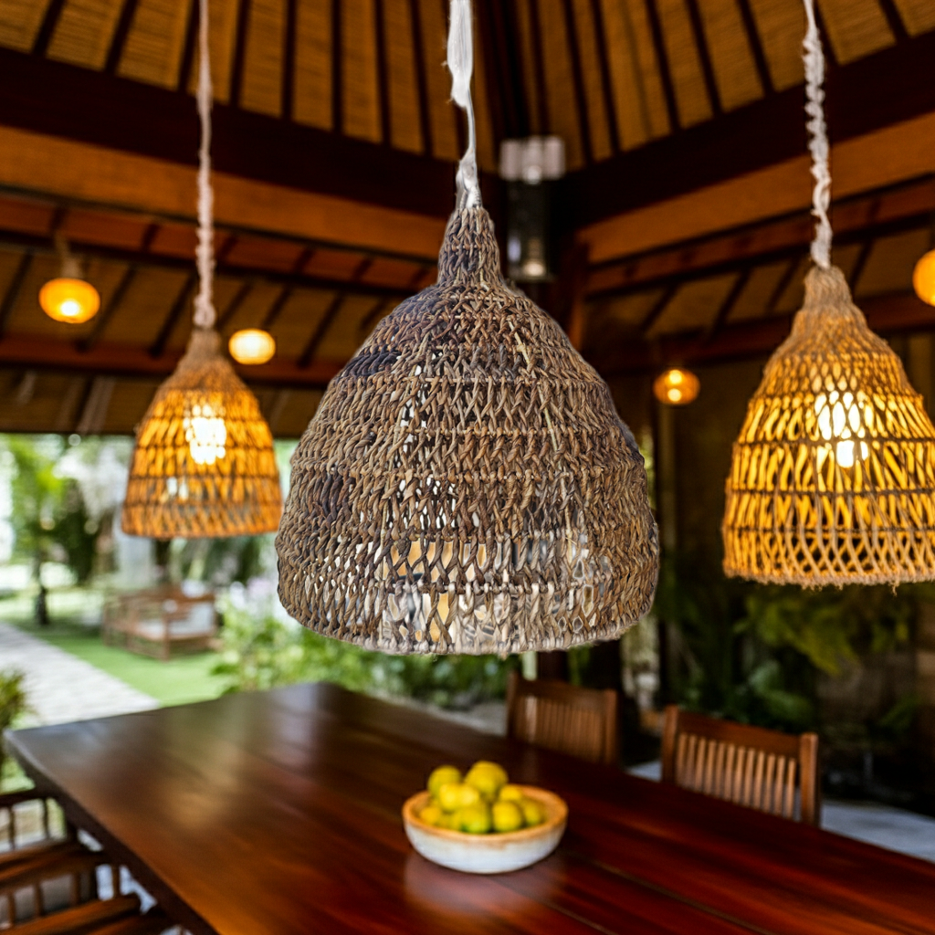 Rattan hanglamp 50cm. Model Corong