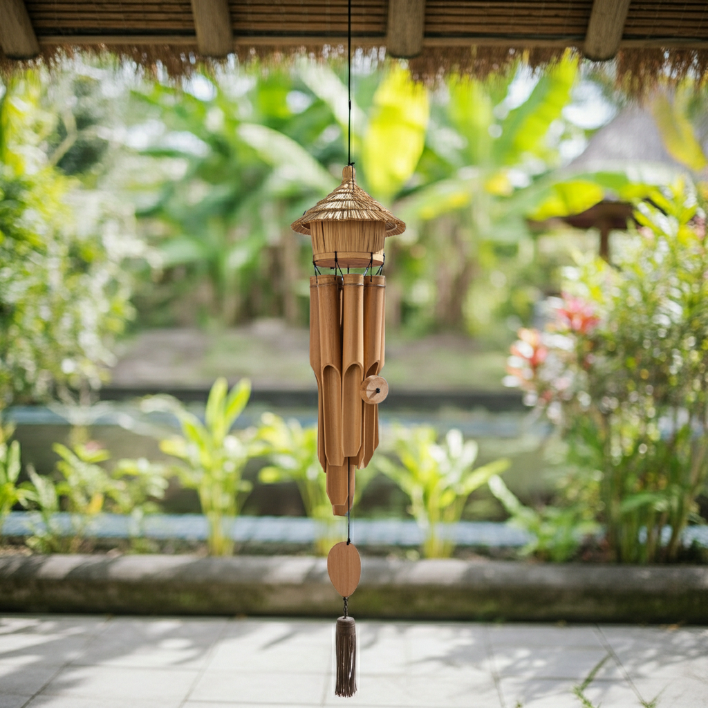 Handmade bamboo wind chime.