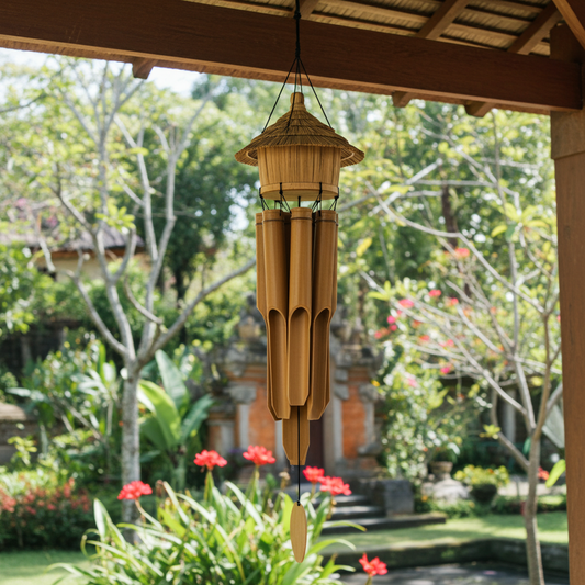 Handmade bamboo wind chime.