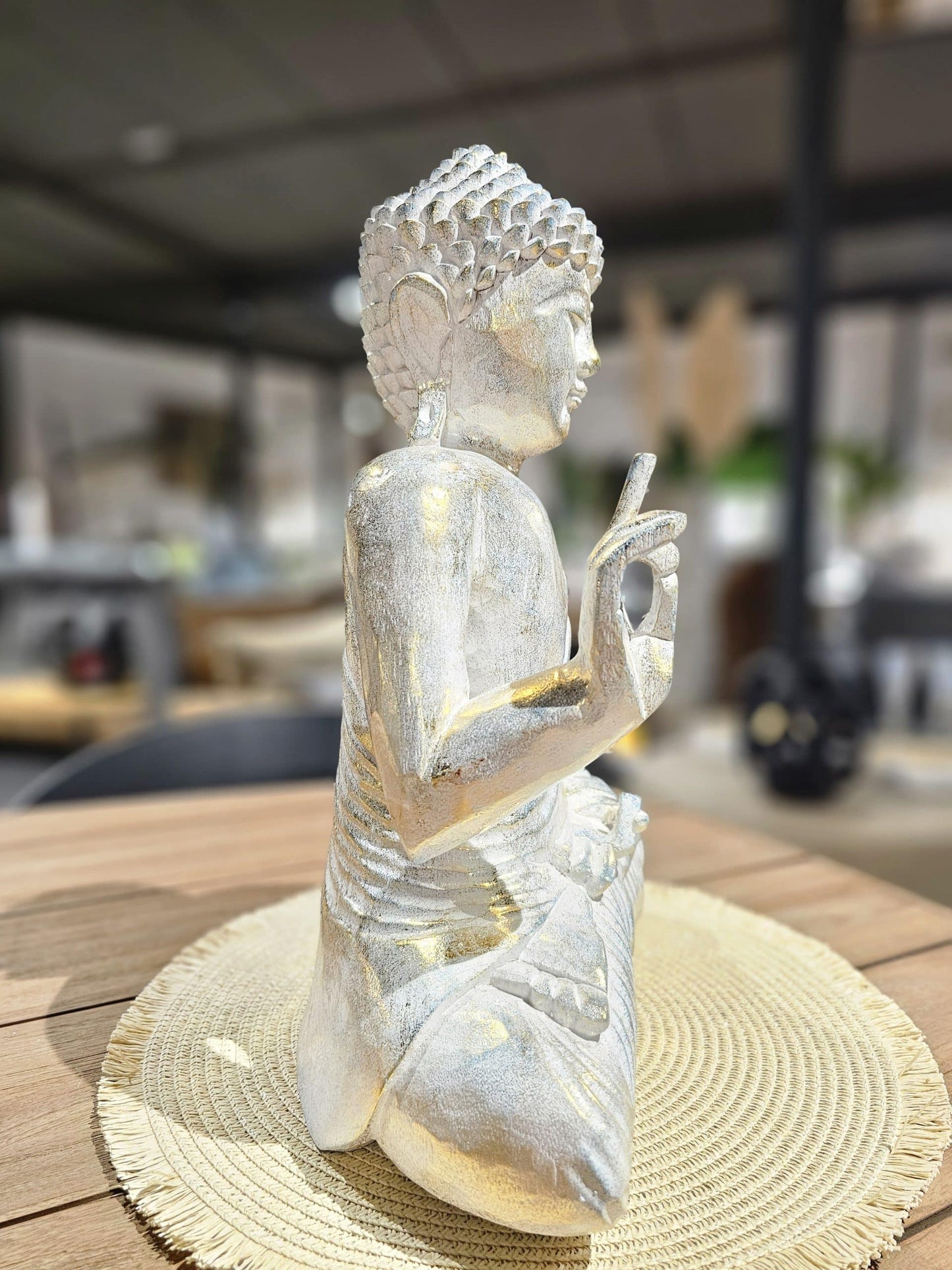 Golden / Whitewashed Buddha Small