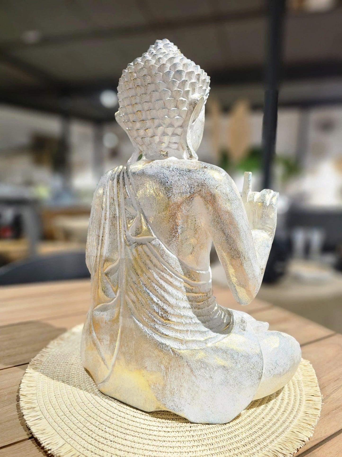 Golden / Whitewashed Buddha Small