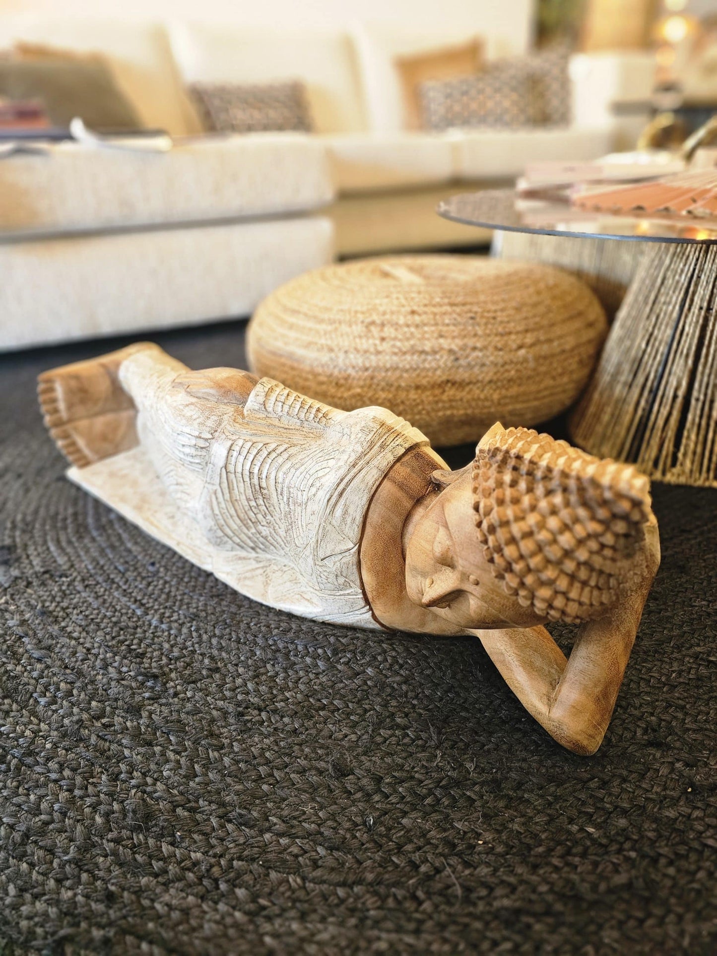 Reclining Wooden Buddha