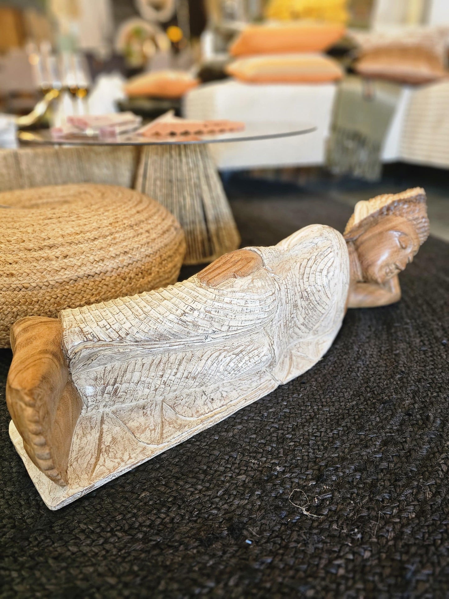 Reclining Wooden Buddha