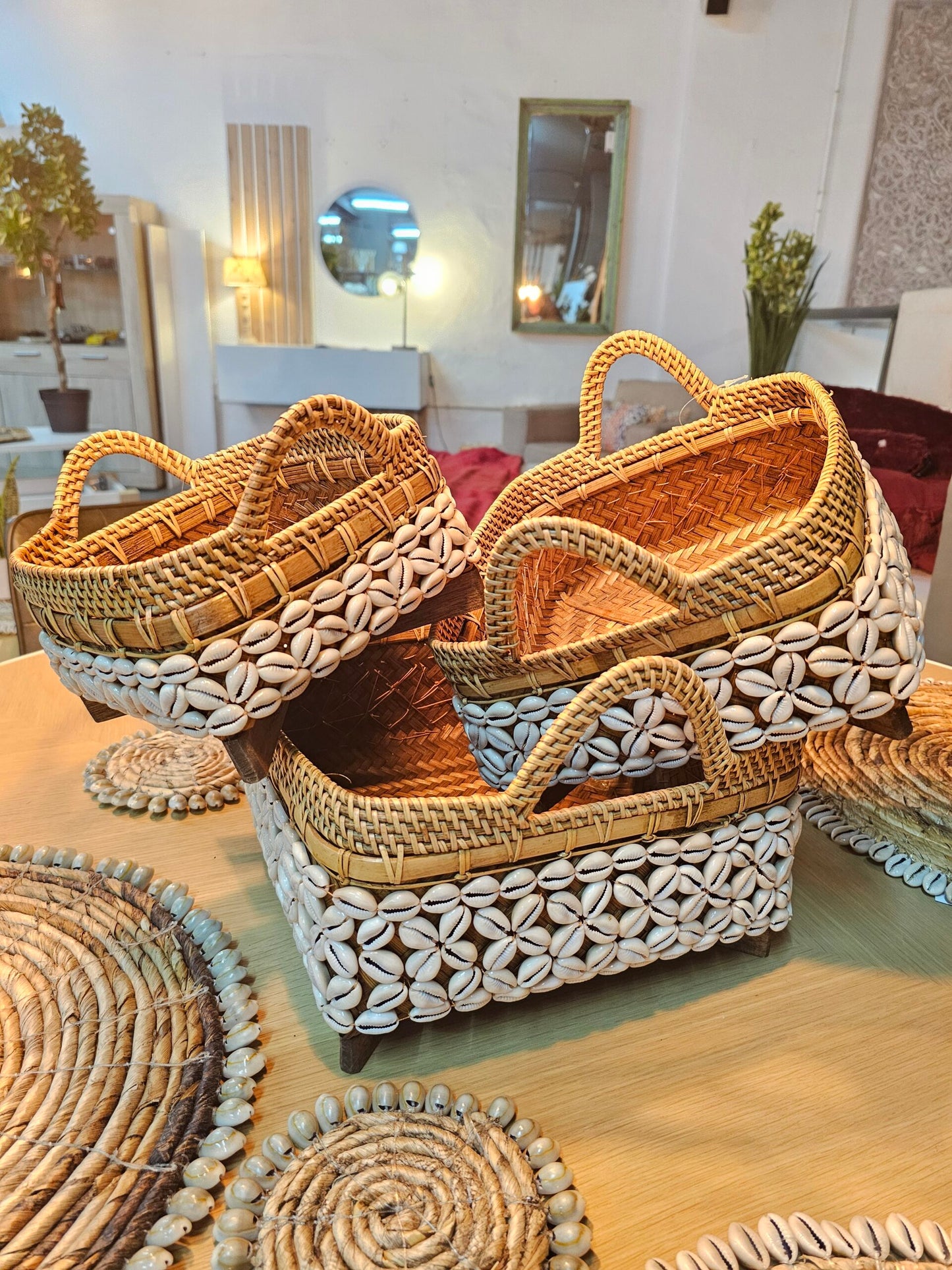 3 set shell baskets Model Taman