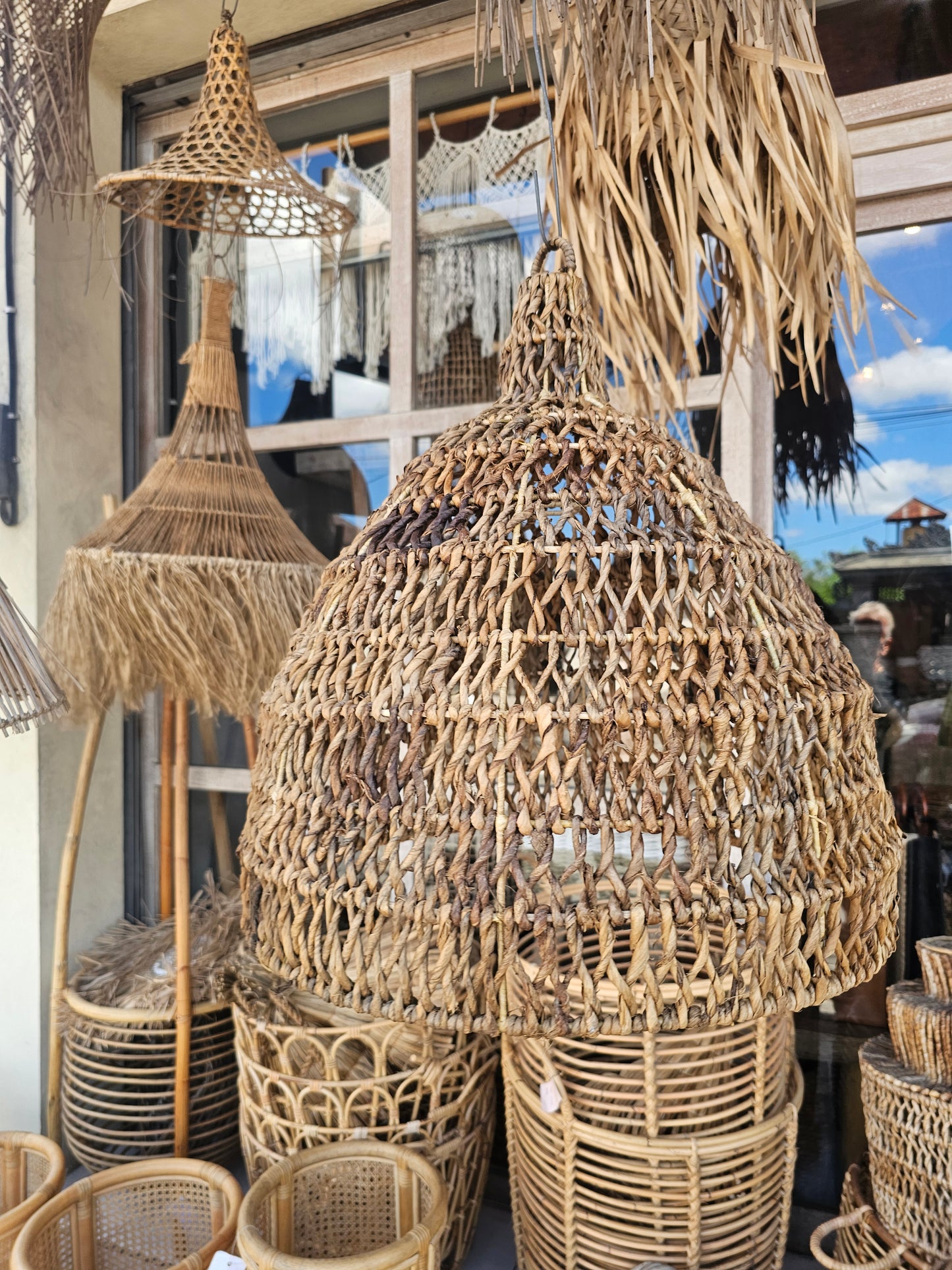 Rattan hanglamp 50cm. Model Corong