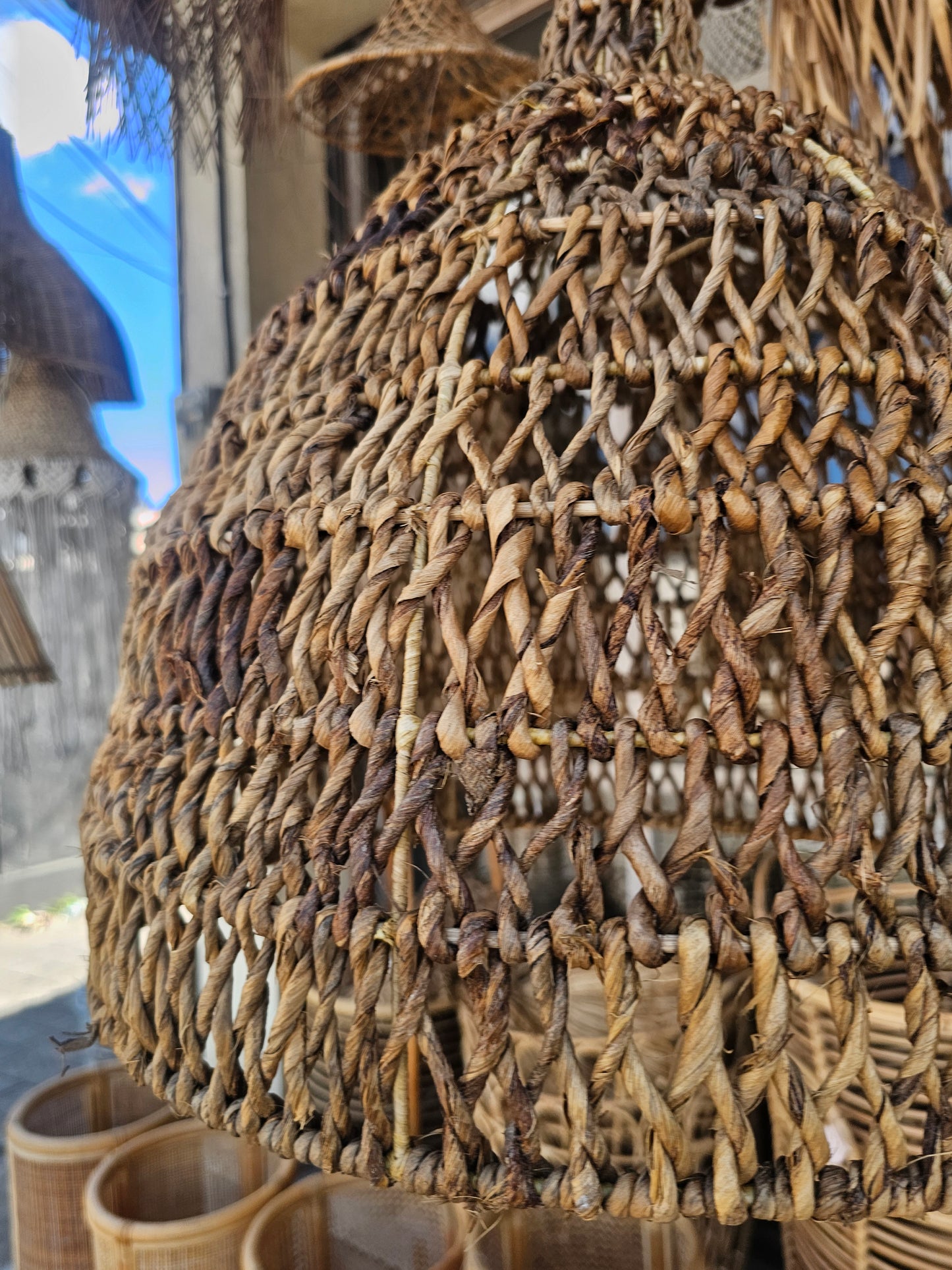 Rattan hanglamp 50cm. Model Corong