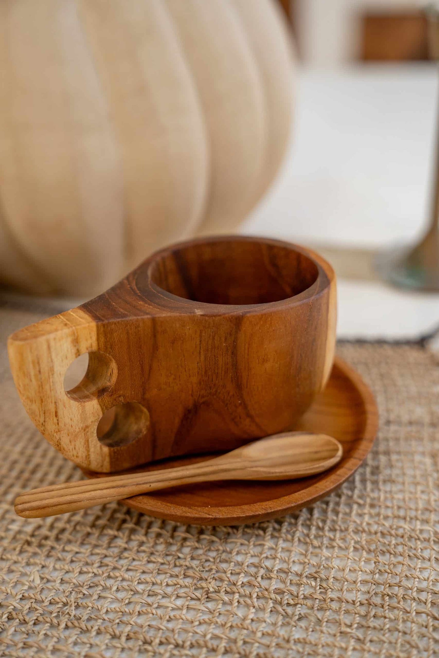 Wooden cup for tea or coffee