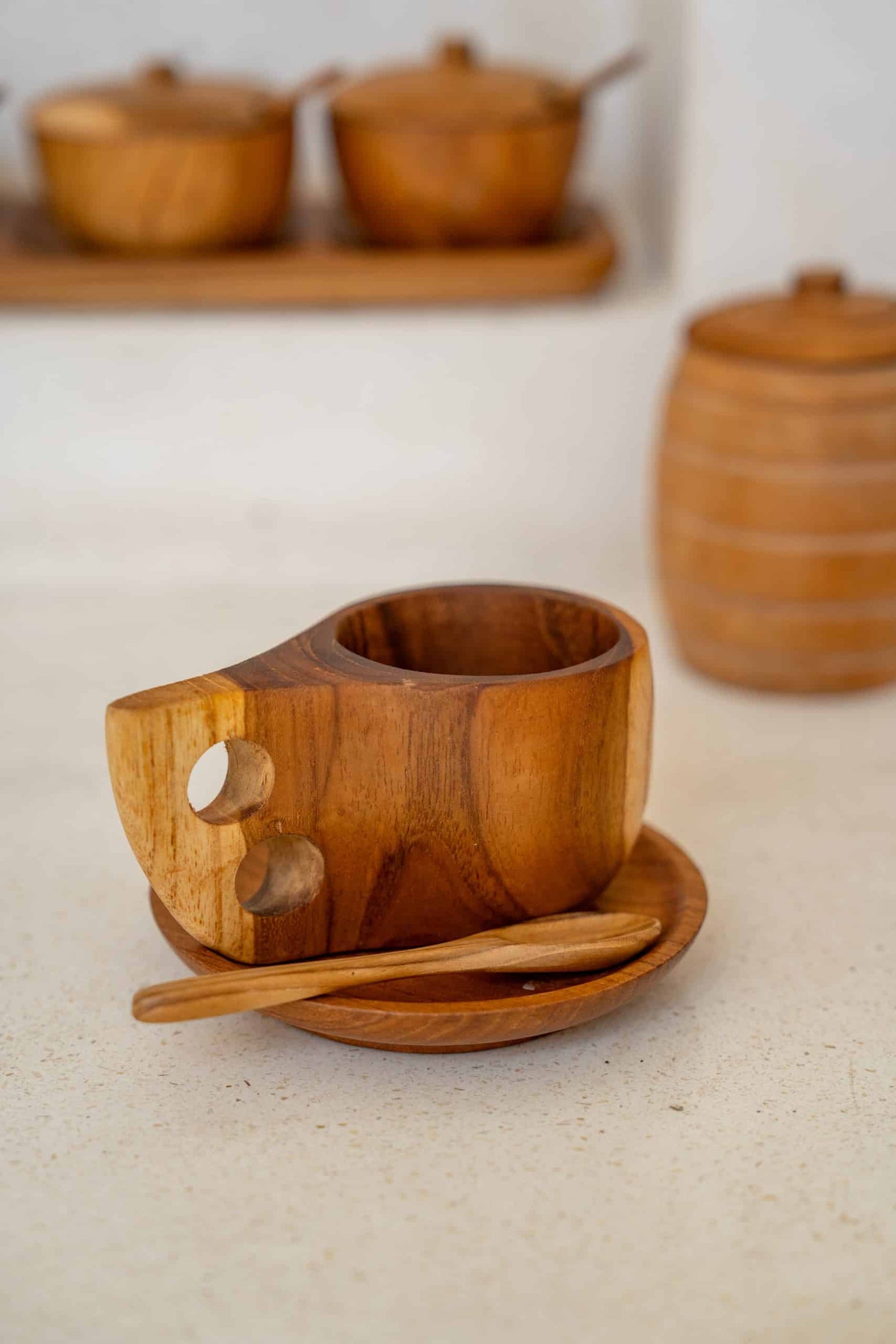 Wooden cup for tea or coffee