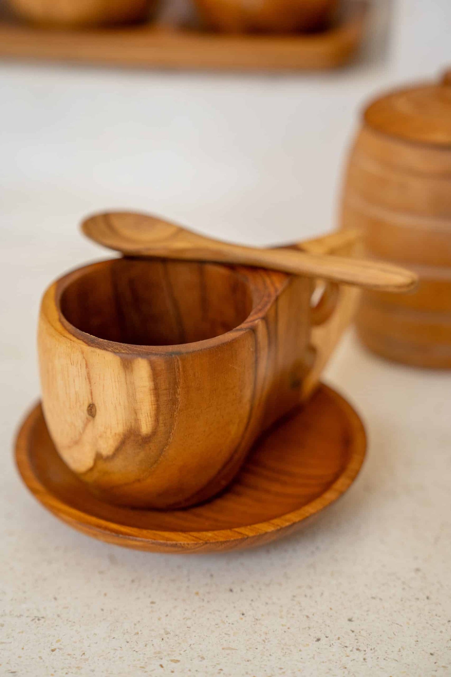 Wooden cup for tea or coffee