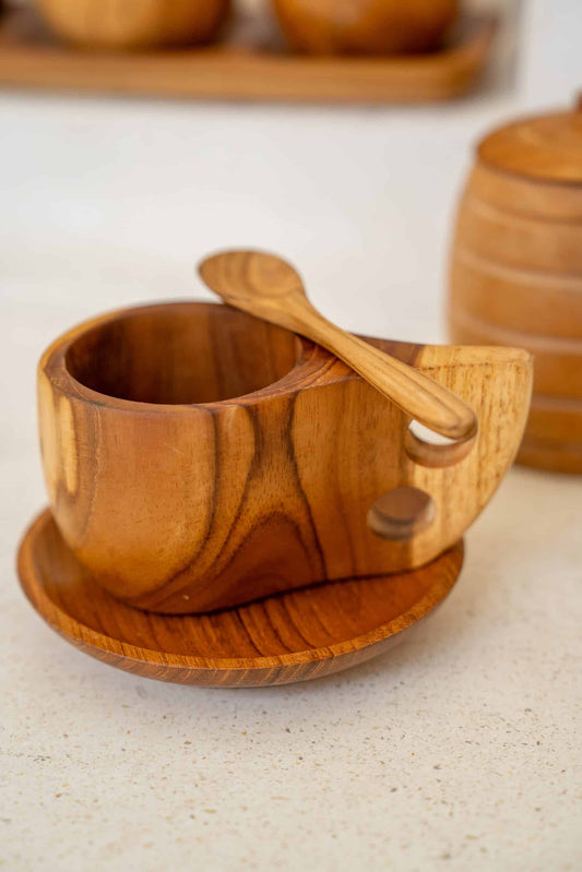 Wooden cup for tea or coffee