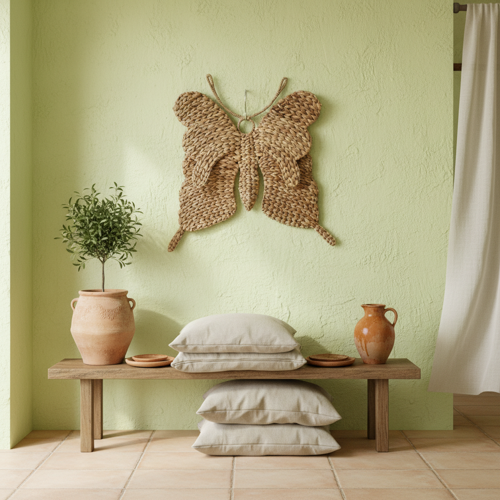 Woven Butterfly Wall Art Decoration Model Sempu