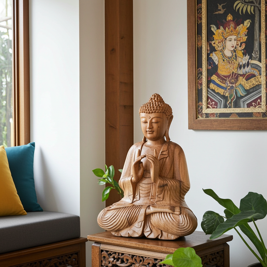 Buddha Statue Closed Hands 60cm