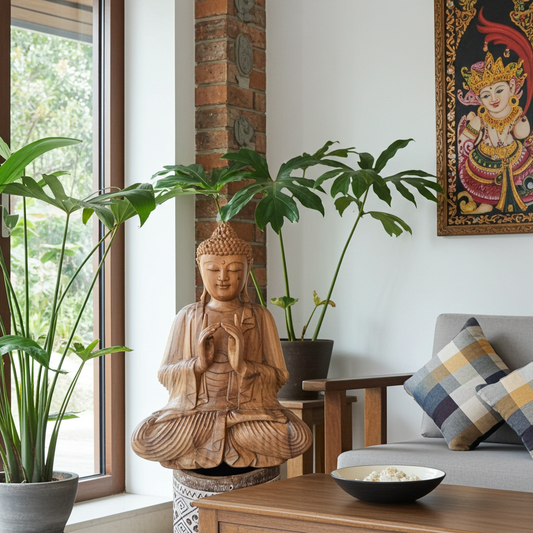 Buddha Statue Closed Hands 60cm