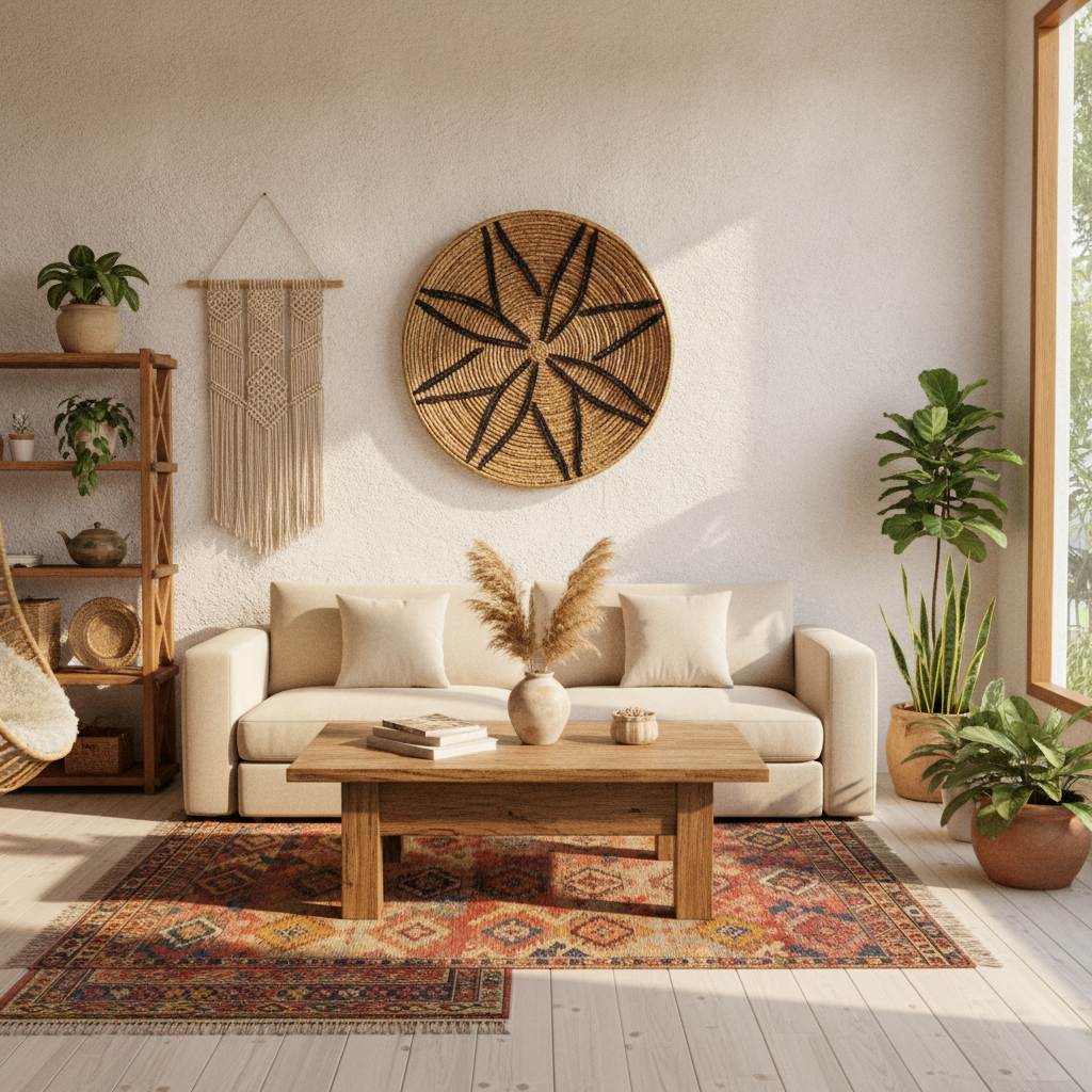 Juego de platos decorativos de hierba marina tejida, modelo Gili Kedis