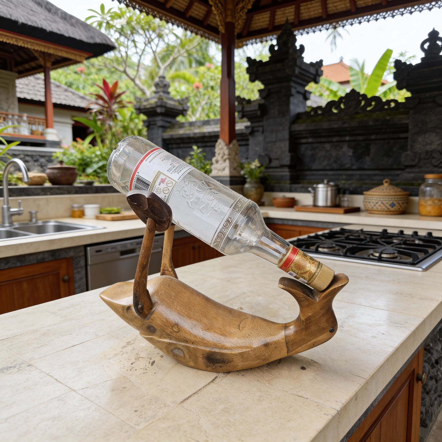 Duck bottle holder. Model Natural