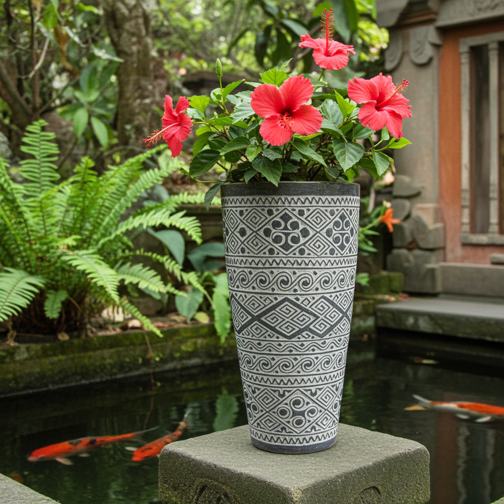 Wooden vase Model Menui