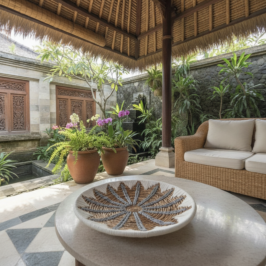 Woven Seagrass Decorative Wallplate Model Kei Besar