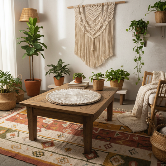 Round Woven Rope Placemat Model Simuk