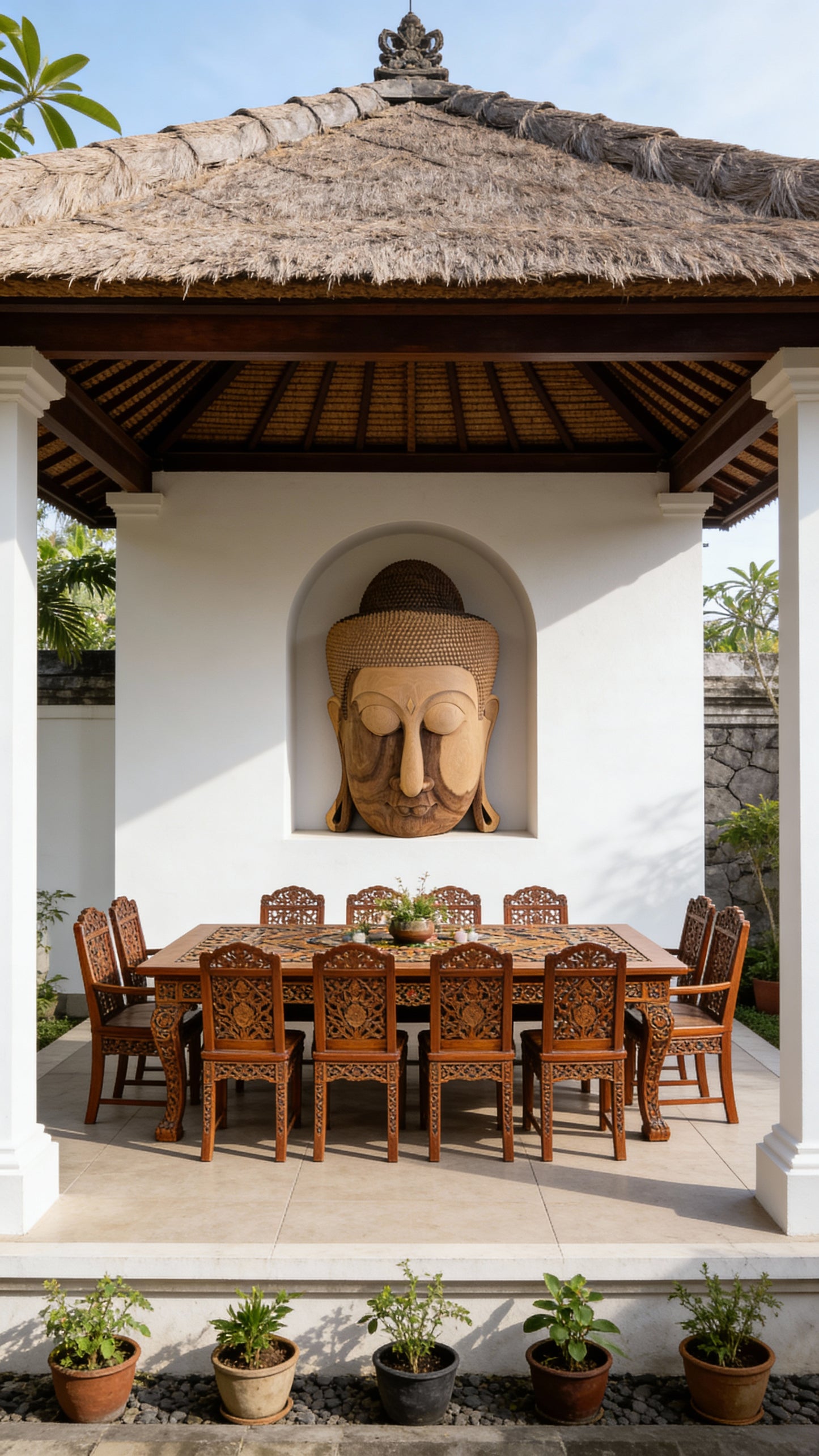 Wooden Buddha Mask Model Tista 100cm