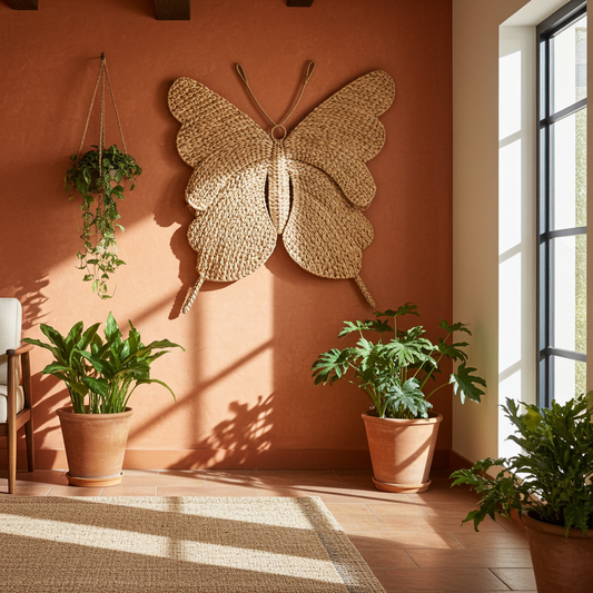 Butterfly made from waterhyacint