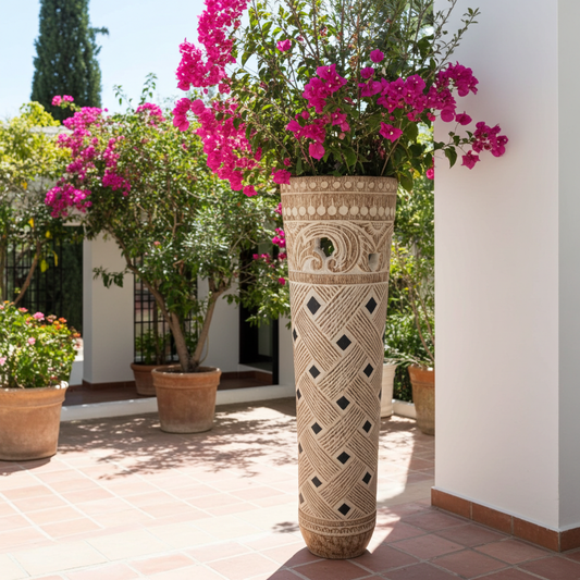 Palm tree trunk vase. Model Singaraja